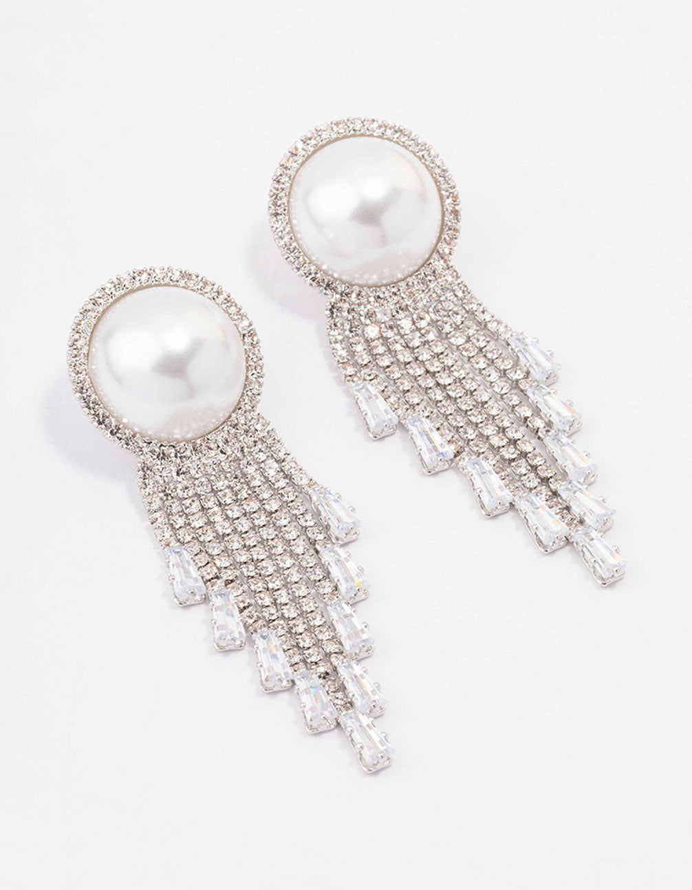 Silver Plated Five Freshwater Pearl Long Drop Earrings by Lovisa Online |  THE ICONIC | New Zealand